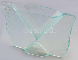 Erdei Sándor (1942-): Üvegobject. 1997, jelzett, hibátlan, 35x23 cm /// Sándor Erdei (1942?): Glass ...