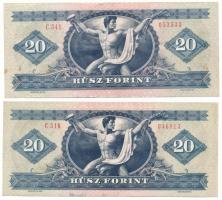 1980. 20Ft (2x) T:F egyik szép papírral
Adamo F17