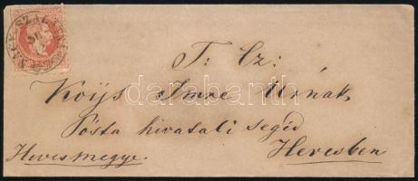 ~1869 5kr levélen, nagyon ritka "NAGY-SZALATNA" bélyegzéssel (Ryan 500 p)