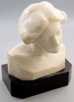 Kopits János (1877-1944): Női büszt. Ebonizált fa talapzaton, jelzett: KOPITS 909., m: 35 cm /// KIZÁRÓLAG SZEMÉLYES ÁTVÉTEL, NEM POSTÁZZUK / ONLY PERSONAL COLLECTION IN OUR OFFICE!