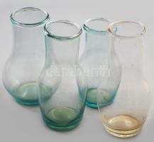 4 darab tejesüveg. Zemplén, 19. sz közepe - második fele, m: 15-18 cm /// Set of 4 Milk Bottles. Zem...