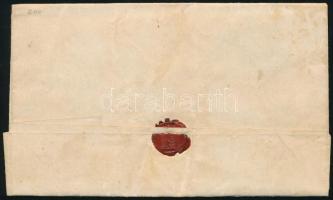 1850 3kr + 6kr liliputi vágással korai komplett levélen / on cover "TORNALLYA"
