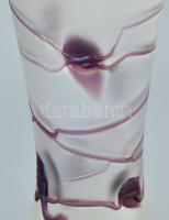 Poschinger szecessziós stílusú irizáló felületű váza, jelzés nélkül, m: 24 cm