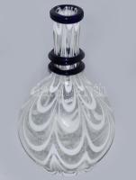 Palack. Zemplén, 18. sz. vége, színes üvegszál díszítéssel, m: 23 cm /// Bottle. Zemplén, late 18th ...