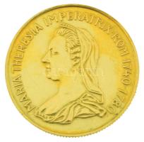 DN "Mária Terézia 1740-1780" jelzetlen Au emlékérem (3,54g/0.585/20mm) T:AU kis ph.