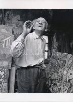 1973 Balázs János (1905-1977) magyarországi cigány festő és költő, 1 db modern nagyítás, jelzés nélkül, 21x15 cm