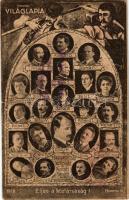 1918 November 16. Éljen a köztársaság! Magyarország Köztársaság: A Nemzeti tanács és a népkormány (Károlyi Mihály-kormány). Tolnai Világlapja kiadása / Members of the Hungarian National Council and People's Government + "Magyar Köztársaság 1918. november 16. Budapest" So. Stpl (fa)