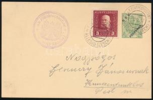1917 Díjkiegészített díjjegyes levelezőlap / Postcard "EP ALESSIO (LESCH) a" - Kunszentmiklós
