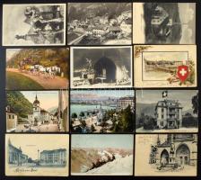 326 db-os régi Svájc gyűjtemény, változatos anyag / 326 old Switzerland postcards