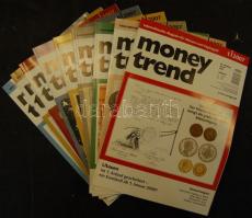 Money Trend numizmatikai magazin 2007-es évfolyam 9db klf száma