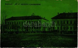 Dombóvár, Állami elemi népiskola, posta. László Vilma kiadása (EK)