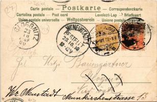 1900 Székesfehérvár, Nádor utca, Zirci templom, Café Elite kávéház, üzletek. Kaufman F. kiadása (EB)