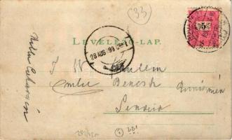 1899 (Vorläufer) Budapest VI. M. kir. Operaház. Világosság felé tartandó lap / Bitte gegen das Licht...