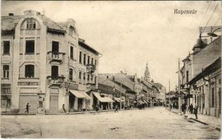 1915 Kaposvár, utca, Oszmán Albert, Weisz Samu üzlete. Szabó Lipót kiadása (Rb)