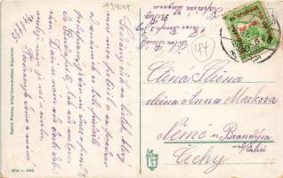 1915 Kaposvár, Erzsébet utca, templom, piac, üzletek. Szalai Ferenc kiadása (EK)