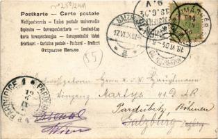 1904 Hajmáskér, látkép, vasútállomás. photo (EK)