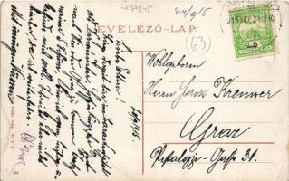 1915 Sátoraljaújhely, Korona utca, Wessely Mór üzlete (fa)