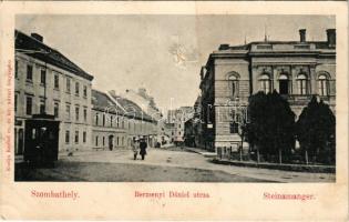 1900 Szombathely, Berzsenyi Dániel utca, villamos. Knebel cs. és kir. udvari fényképész kiadása (b)