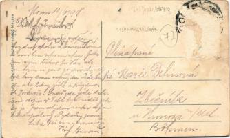 1918 Moson, Mosonmagyaróvár; Felső Fő utca, üzletek. Freitag Frigyes kiadása (Rb)