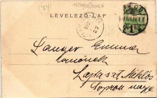 1902 Pécs, Nemzeti kaszinó, sörcsarnok (kis szakadás / small tear)