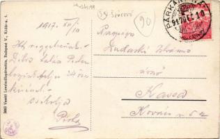 1917 Párkánynána, Párkány-Nána, Parkan-Nána, Parkan, Stúrovo; vasútállomás, pályaudvar. Vasúti level...