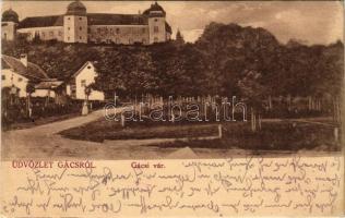 1916 Gács, Halic; vár. Redlinger kiadása (Losonc) / castle (EK)