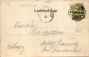 1905 Körmöcbánya, Kremnitz, Kremnica; Vadászkürt szálloda. Ritter Lipót J. kiadása / hotel (EK)