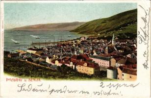 1906 Senj, Zengg; general view, port (fa)