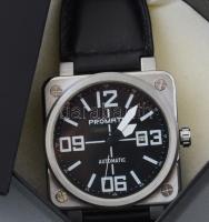 Graf von Monte Wehro Promatic férfi automata karóra, acél tokkal, bőr szíjjal, jó állapotban, működi...