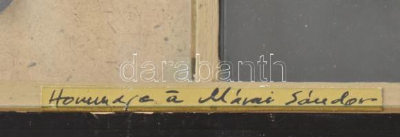 Zoltán Sándor (szül. Balássy Zoltán, 1943-2015): Hommage á Márai Sándor II. Vegyes technika, kollázs...