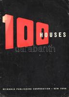 100 Houses. Selected Designs from Pencil Points - Pittsburgh Architectural Competition for A House For Cheerful Living. New York, 1947. Reinhold Publishing Corporation (Lotus Press Inc.) VI + 114 p. Egyetlen kiadás. A modern amerikai építészet kiemelkedő jelentőségú dokumentuma. Albumunk az 1920-1995 között létezett, legendás Pencil Points építészeti, belsőépítészeti és épületgépészeti folyóiratban bemutatott architektúra kortárs példáiból válogat, és ismerteti a Pittsburgh-i Építészeti Pályázatra beérkezett, díjnyertes pályaműveket is. Az első helyezett munka Norman Fletcher és Jean Bodman Fletcher terve volt. Jean Bodman Fletcher (1915-1965) egyike volt a The Architects Collaborative (TAC) hét fiatal alapító tagjának, a massachusettsi Cambridge-ben, Walter Gropiusszal együtt 1945-ben létrehozott építészeti csoportnak. Jean és férje, Norman Fletcher hamarosan számos elismerést vívtak ki egy sor modern építészeti tervvel és a nemzeti építészeti pályázatokon nyertes projektekkel. A Pencil Points és a Pittsburgh Plate Glass Company által 1945-ben szponzorált "A House for Cheerful Living" első díjazott pályázatukban a házaspár egy egyszintes házat tervezett a kaliforniai Salinasba, külön hálószobával és lakószárnyakkal. A kötet többi részében az egymást értelmező homlokzati, enteriőr és alaprajzok az 1940-es évek második felének amerikai lakáskultúrájába nyújtanak bepillantást. A részletesen feliratozott tervrajzok a látványterveken túl ismertetik a jobbára lapos tetős, modernista, földszintes, kertvárosi családi házak helységenkénti beosztását, a családi ház háztartási gépparkját (ahol a rádiónak a nappaliban van a helye, a konyhában külön gép szolgál a hűtésre és a mélyhűtésre, a gyermekek számára pedig külön játszóudvar nyílik). A terveket minden esetben tágas, világos, napfény járta terek jellemzik, a kiadvány egésze pedig a kisvárosi amerikai álom építészeti részleteit körvonalazza. Fűzve, színes, enyhén kopott kiadói borítóban. Jó példány, rendkívül ritka könyv.