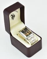 United States Polo Association karóra, kvarc, fém szíjjal, működik, díszdobozban, 4,5x3,5 cm