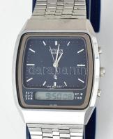 Citizen karóra, kvarc, fém szíjjal, karcokkal, díszdobozban, 4x3,5 cm