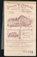 cca 1900 A francia 62. gyalogezred (62e régiment d'infanterie) katonájának portréja, vizitkárty...