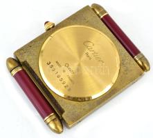 Cartier Paris ébresztőóra, kissé sérült, hátlapja nem nyitható, 5x6,5 cm