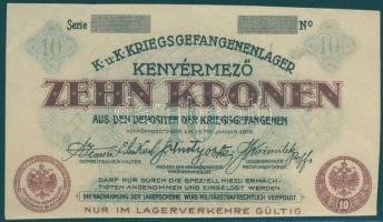 Kenyérmező/hadifogolytábor 1916. 10K ferdén vágva T:I