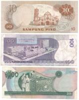 Fülöp-szigetek DN(1973-1978) 10P + 2007. 200P + 2013. 100P T:F, közte szép papír
Philippines ND(197...