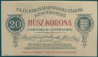 Kenyérmező/hadifogolytábor 1916. 20K sor- és sorozatszám nélkül T:I