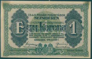 Nezsider/hadifogolytábor 1916. 1K T:I- felső sarkok foltosak, egyiken ragasztó maradvány