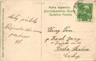 1913 Dubrovnik, Ragusa; Bella Vista / utca, villamos / street view, tram (EB)