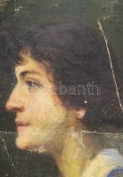 Ujváry Ignác (1860-1927): Női portré. Olaj, vászon, jelzés nélkül. Proveniencia: Ujváry Ignác hagyat...