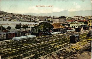 1917 Split, Spalato; vasútállomás / railway station. G. A. Milisich, Fot. L. de Vitturi (fl)