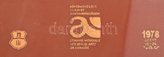 Mikes István József (1936-1983): Képzőművészeti világhét Magyarországon, 1978. Vegyes technika, papí...