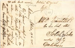 1915 Otocsán, Otocac; látkép / general view. B.W. Wien IX/1. 97. Dane Vuksan (ázott sarok / wet corn...