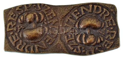 Asszonyi Tamás (1942- ) "RESP SZENTENDRE / EGY PICULA" bronz zseton, két egy "piculás" névérték egyben (42x20mm) T:AU