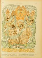 1899 Jugend. Münchner illustrierte Wochenschrift für Kunst und Leben. 1899 Band I. Nr. 1-26. (Fél év...