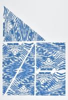 Bitó Ildikó (1966-): Törésvonalak I., 2023. Szitanyomat, papír. Jelzett. Művészpéldány E.A. jelzéssel. 41x28,5 cm.