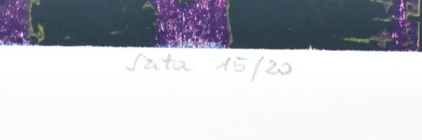 Haász Ágnes (1951-): Áramlás, 2016. Szitanyomat, papír. Jelzett. Számozott (15/20). Hátoldalán a műv...