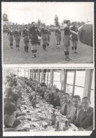1936 Balkán Kupa, román válogatott, képek a megnyitóról, díszebédről, Mihály trónörökös, stb., 6 db ...
