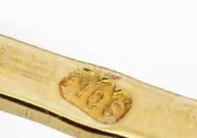 Arany (Au) gyermek fülbevaló, 14k, jelzett, 1,4g
